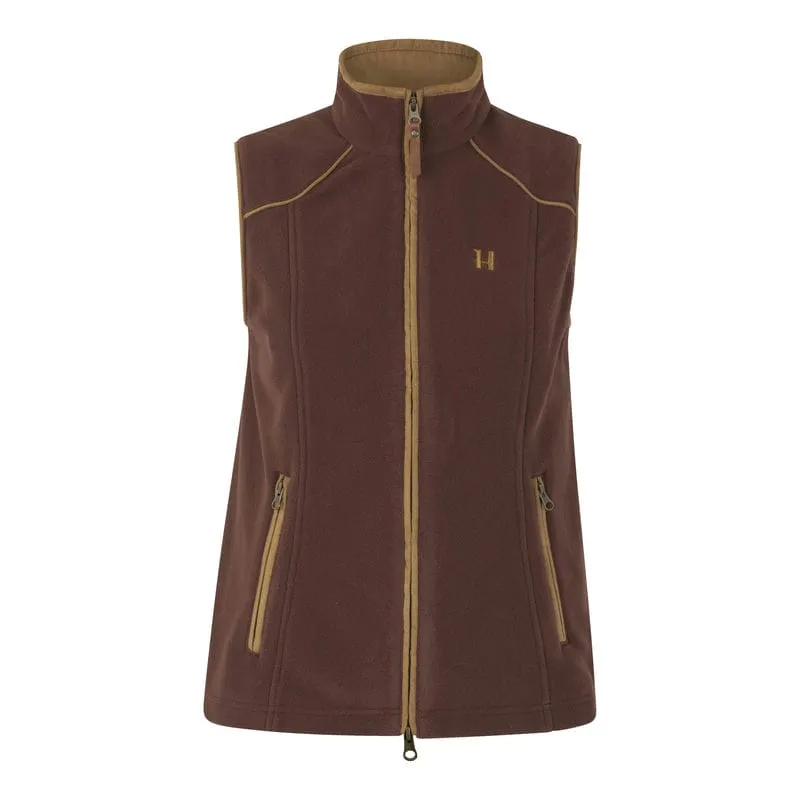 Harkila Sandhem 200 Ladies Fleece Gilet - Burgundy