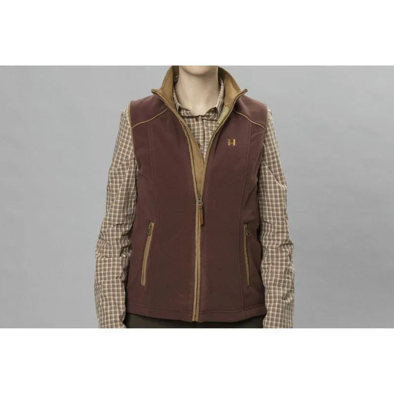 Harkila Sandhem 200 Ladies Fleece Gilet - Burgundy