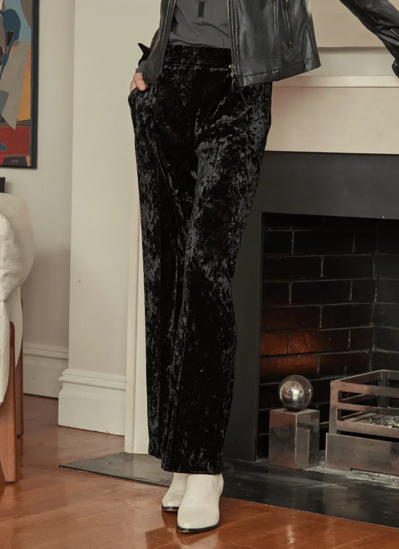 Harper Pant | Black Velvet