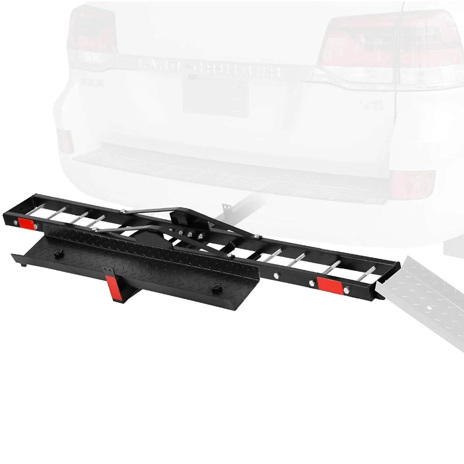 Heavy Steel Motorcycle Scooter Dirt Bike Carrier Rack 500 LBS, Anti-tilt Locking