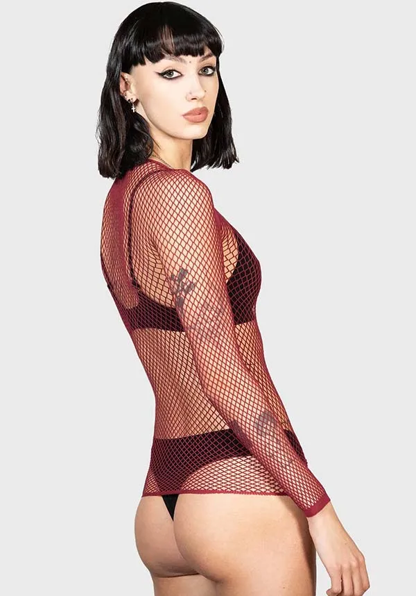 Hellrazor [Burgundy] | FISHNET TOP