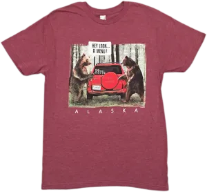 Hey Look... A Menu! Grizzly Bear Alaska T-shirt