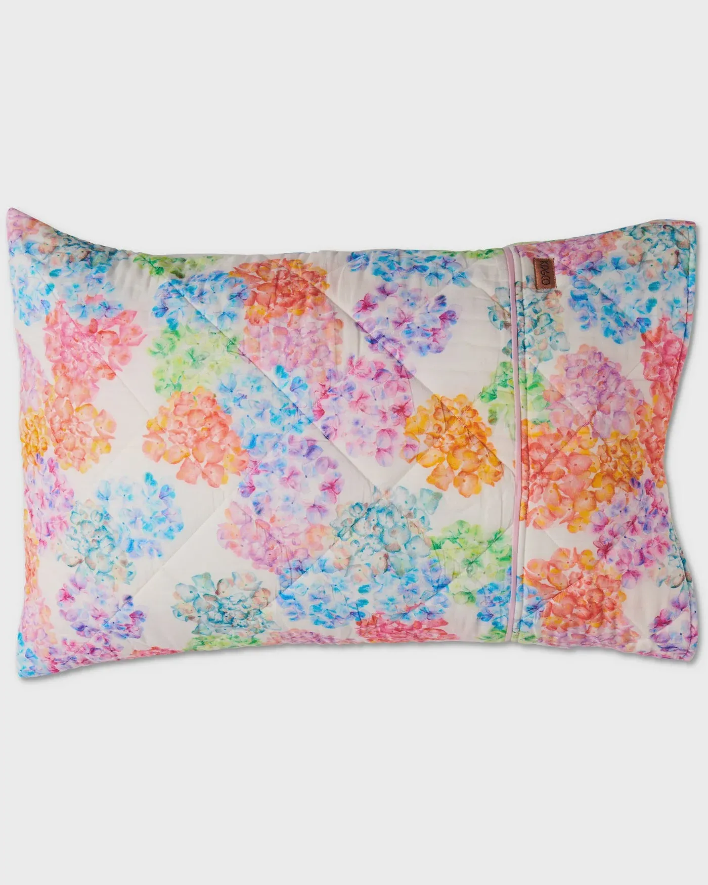 Hiding in the Hydrangeas Organic Cotton Quilted Pillowcase 2P