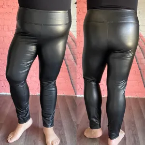 High Waist Vegan Leather Leggings