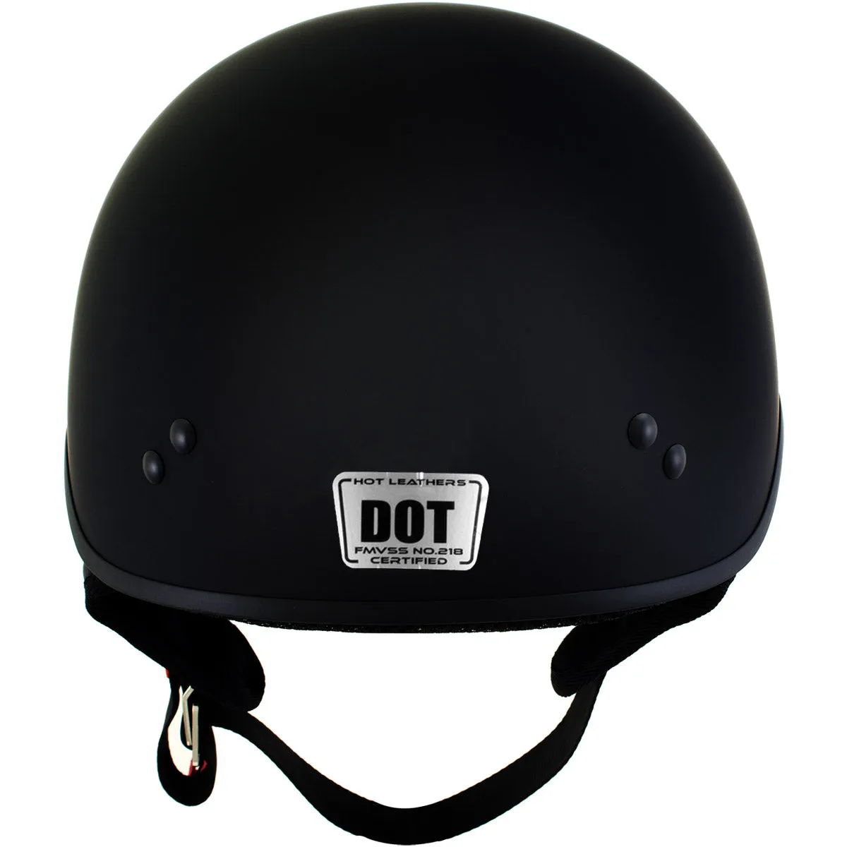 Hot Leathers HLT70 'Stealth' Flat Matte Black Motorcycle DOT Skull Cap