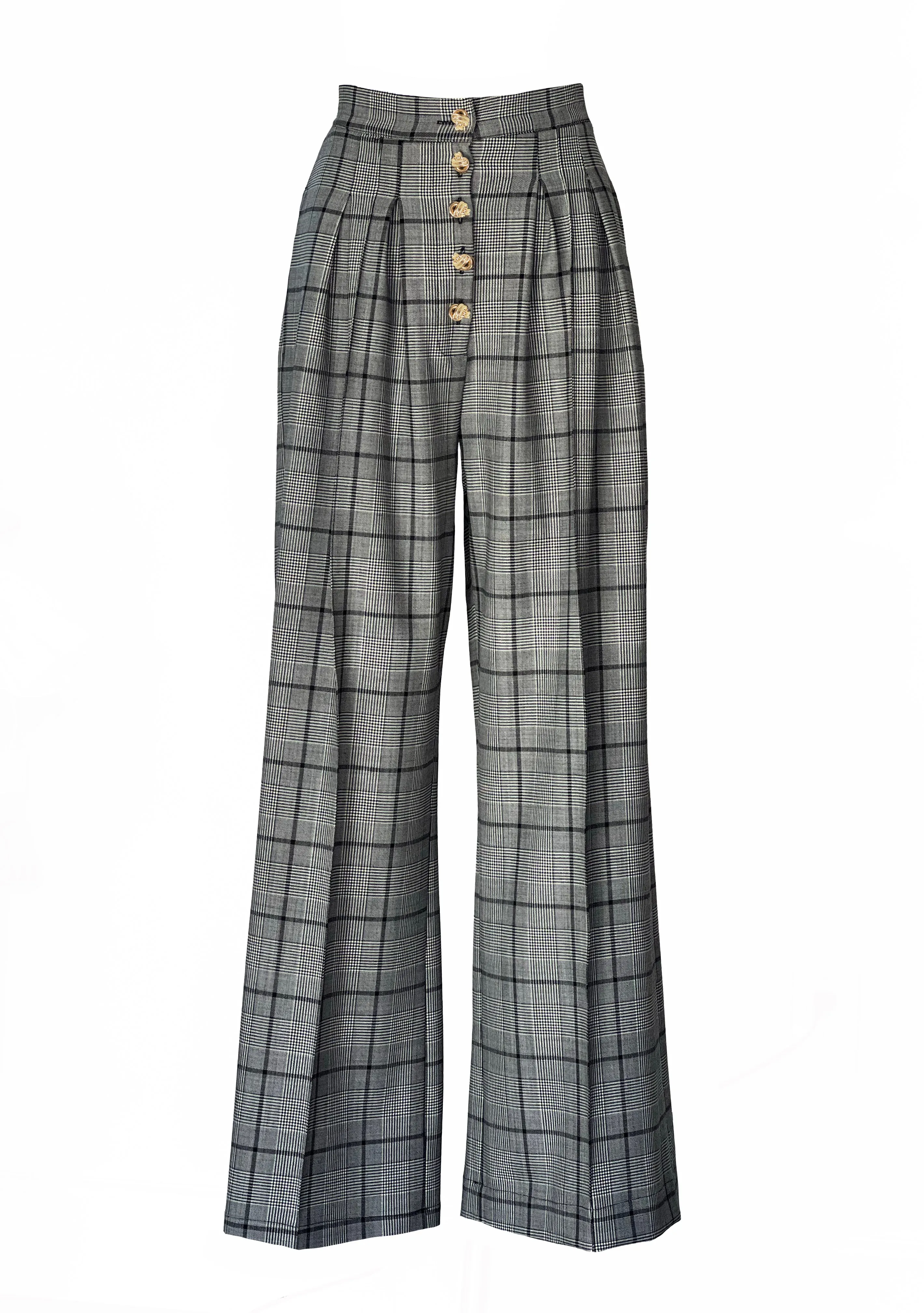 ILARIA PANTS-   WOOL PLAID