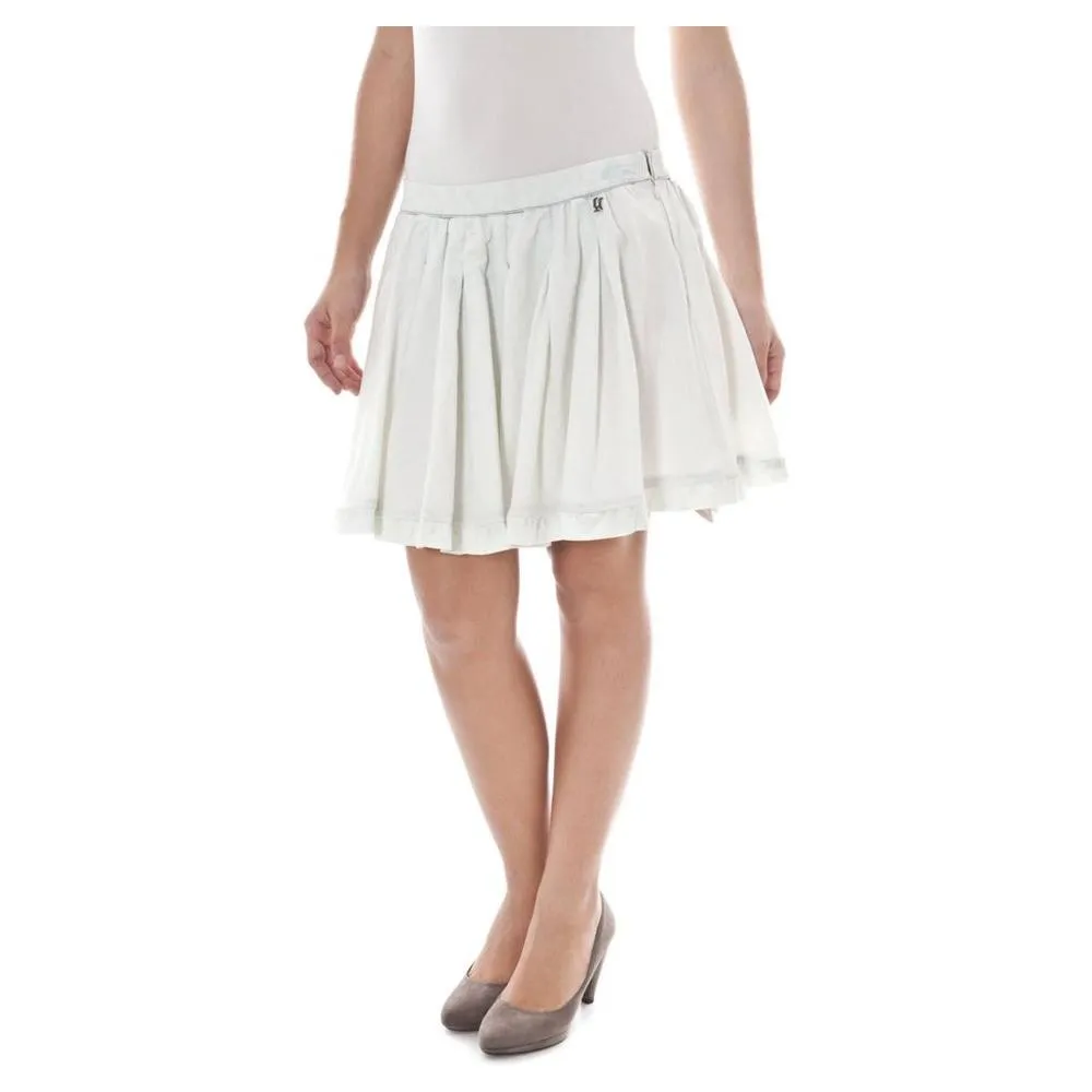 John Galliano White Cotton Skirt