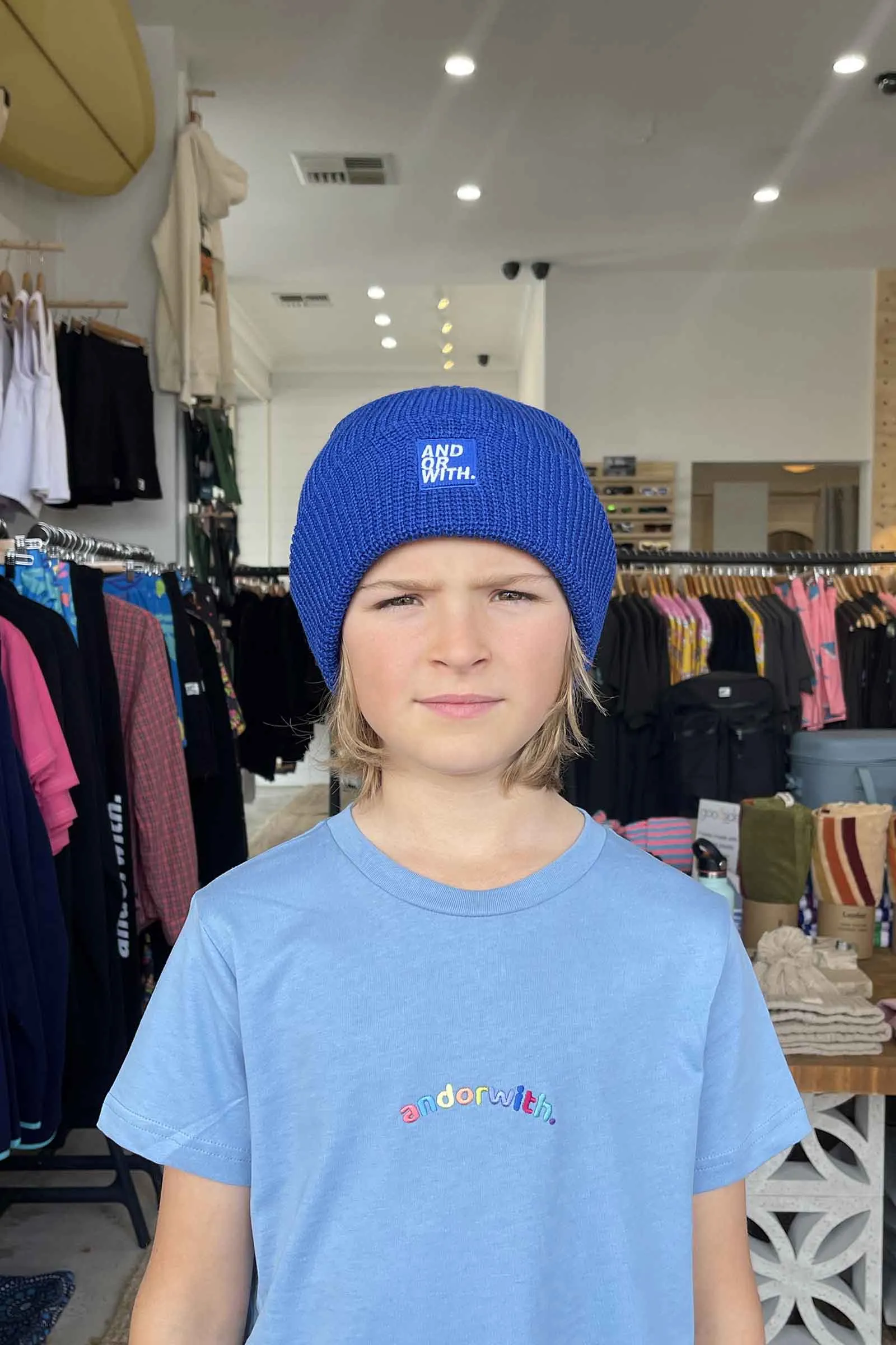 Kids Logo Beanie Blue