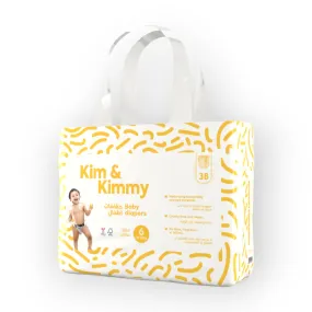 Kim & Kimmy Eco-friendly Baby Taped Diapers, Size 6, 15-20Kg, 24-36M