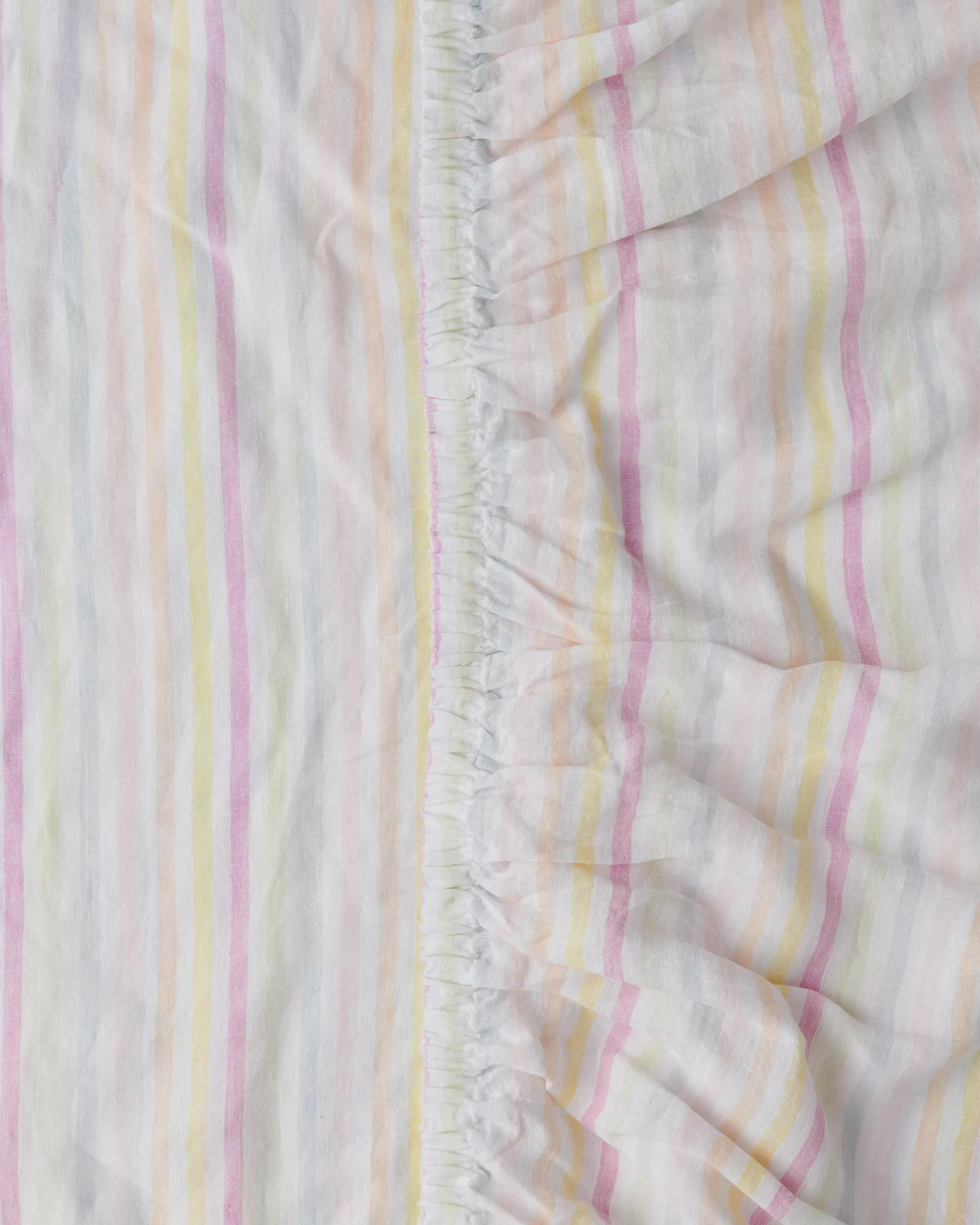 Kip & Co Portofino Stripe Linen Fitted Sheet