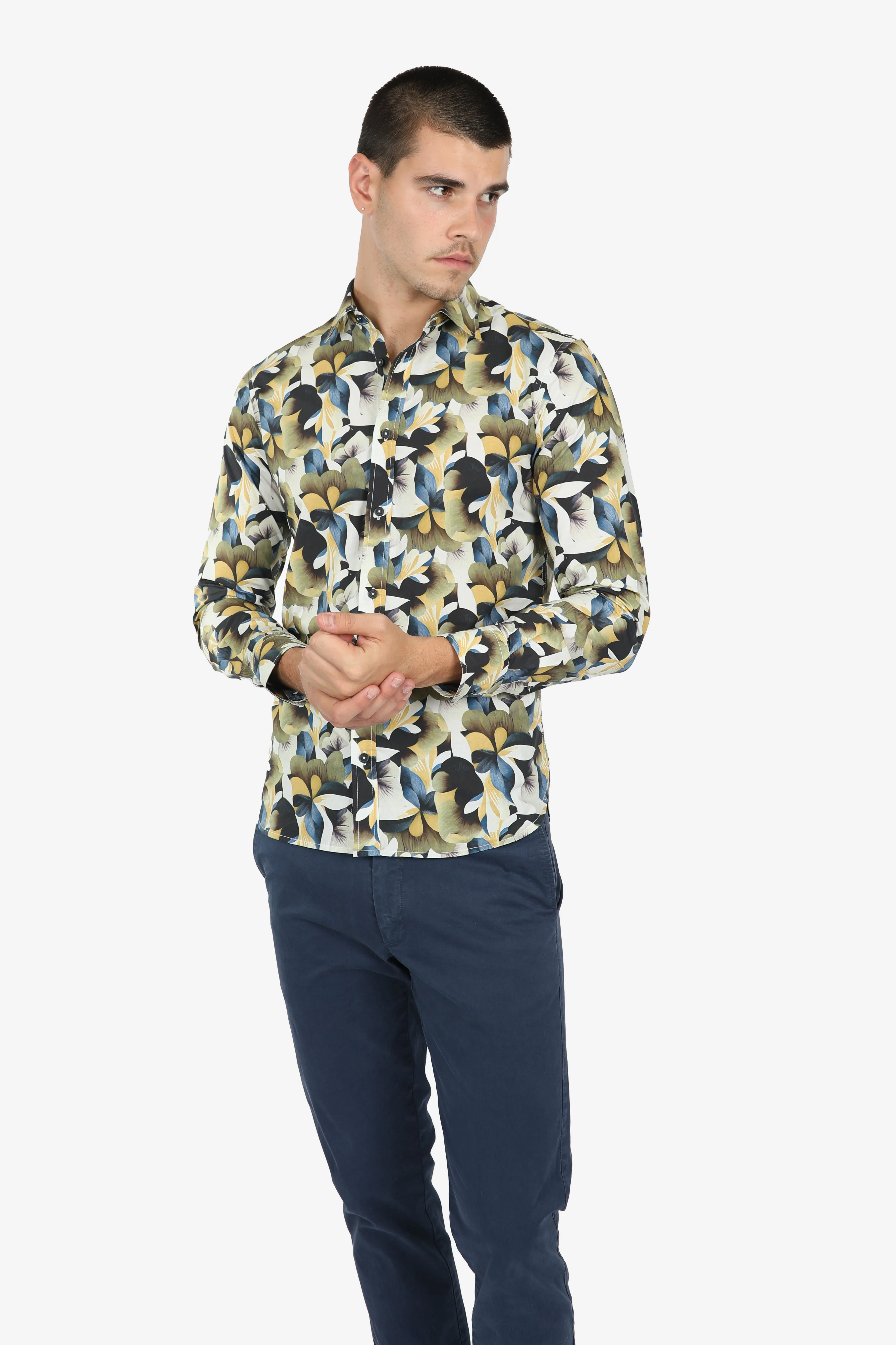 Leaf Rattan Cotton Poplin Shirt