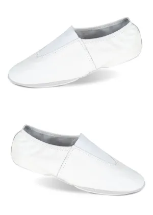 Leather Slip-On Gymnastics Shoe (White)