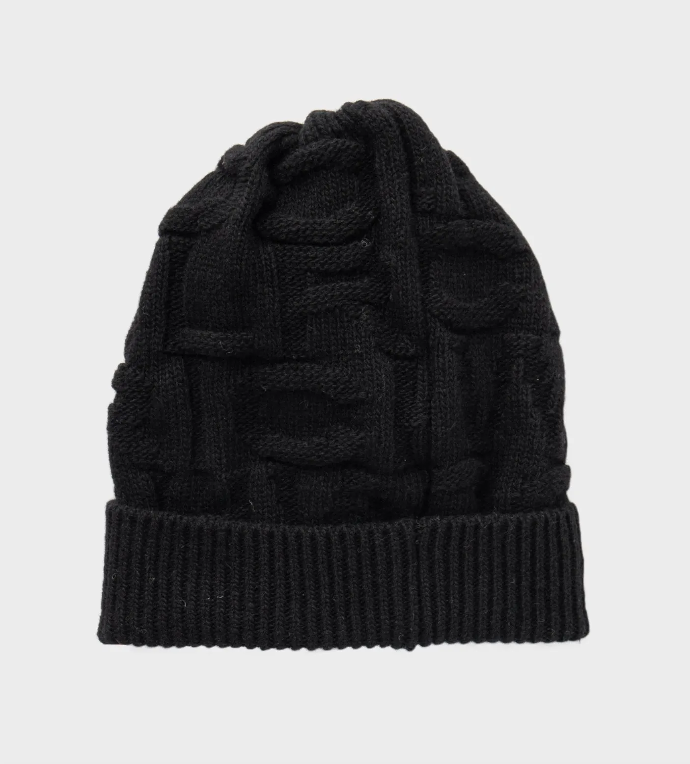 Logo Print Beanie Black