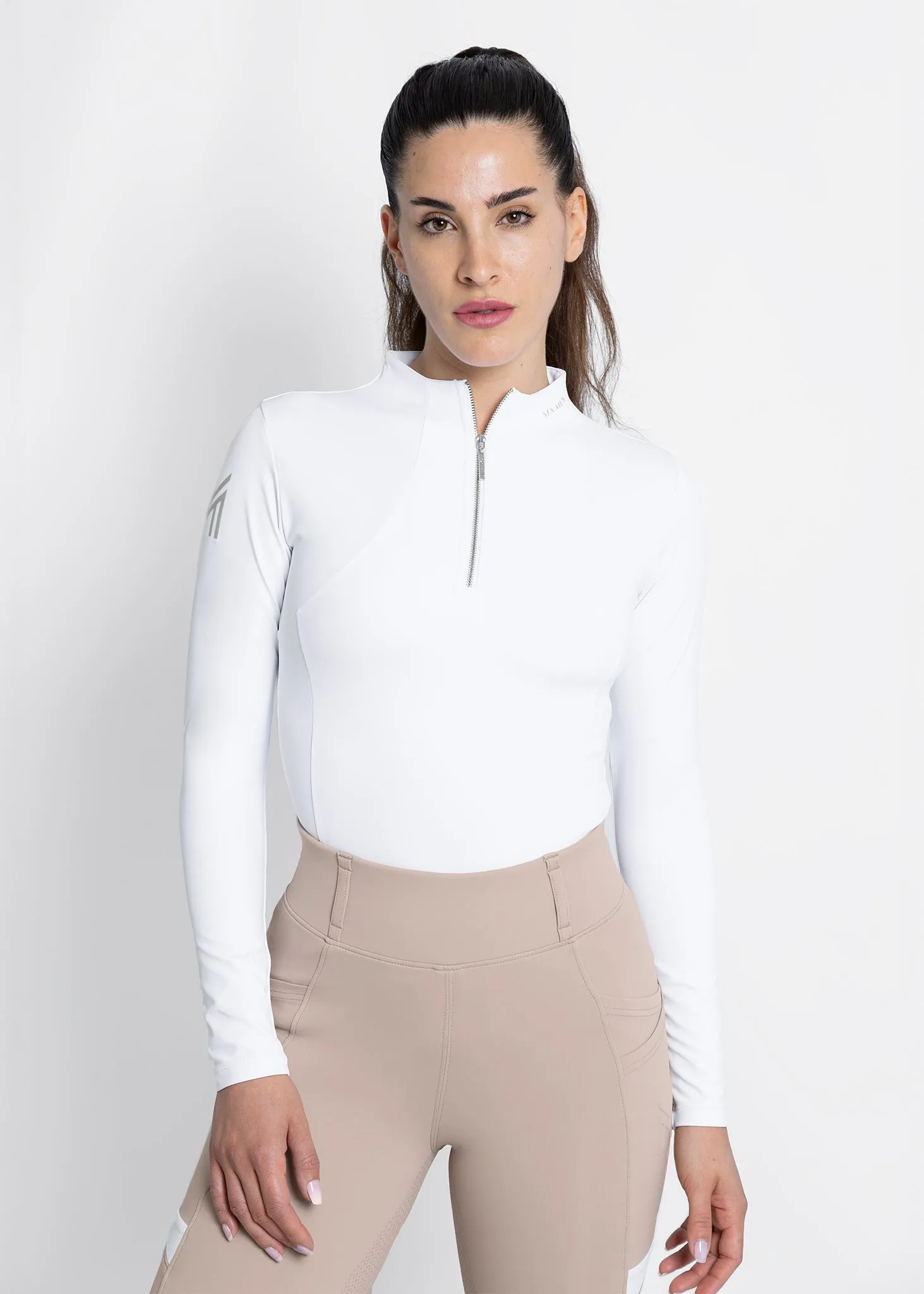 Long Sleeve Base Layer (White/Silver)