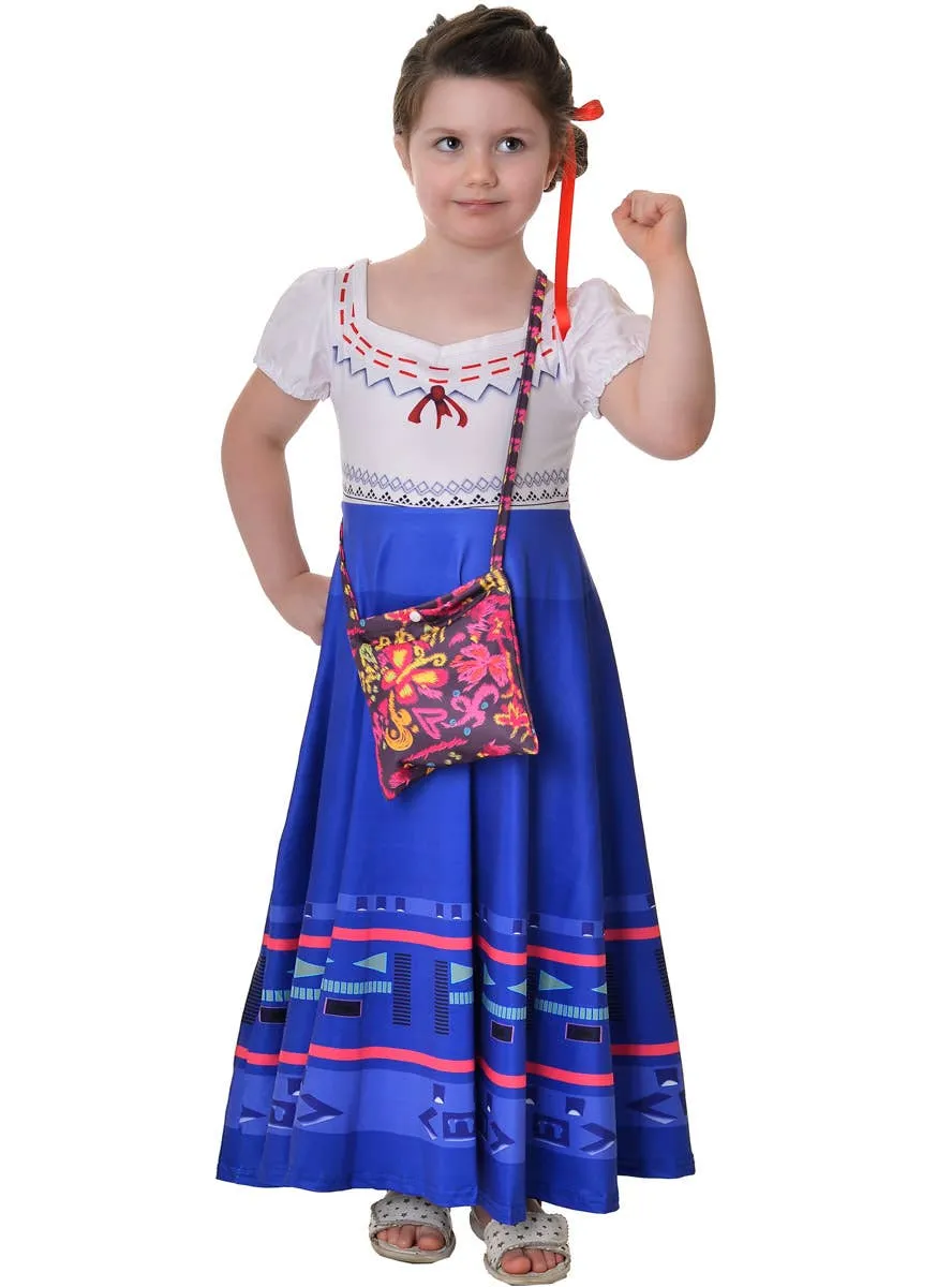 Louisa Girls Blue and White Fancy Dress Costume