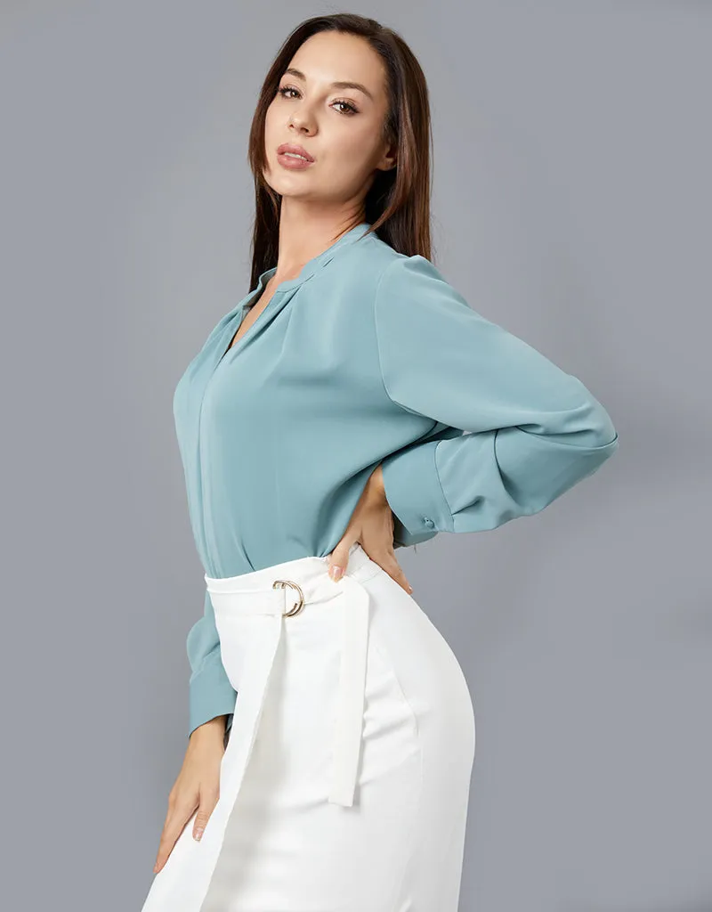 Lustrous V Blouse