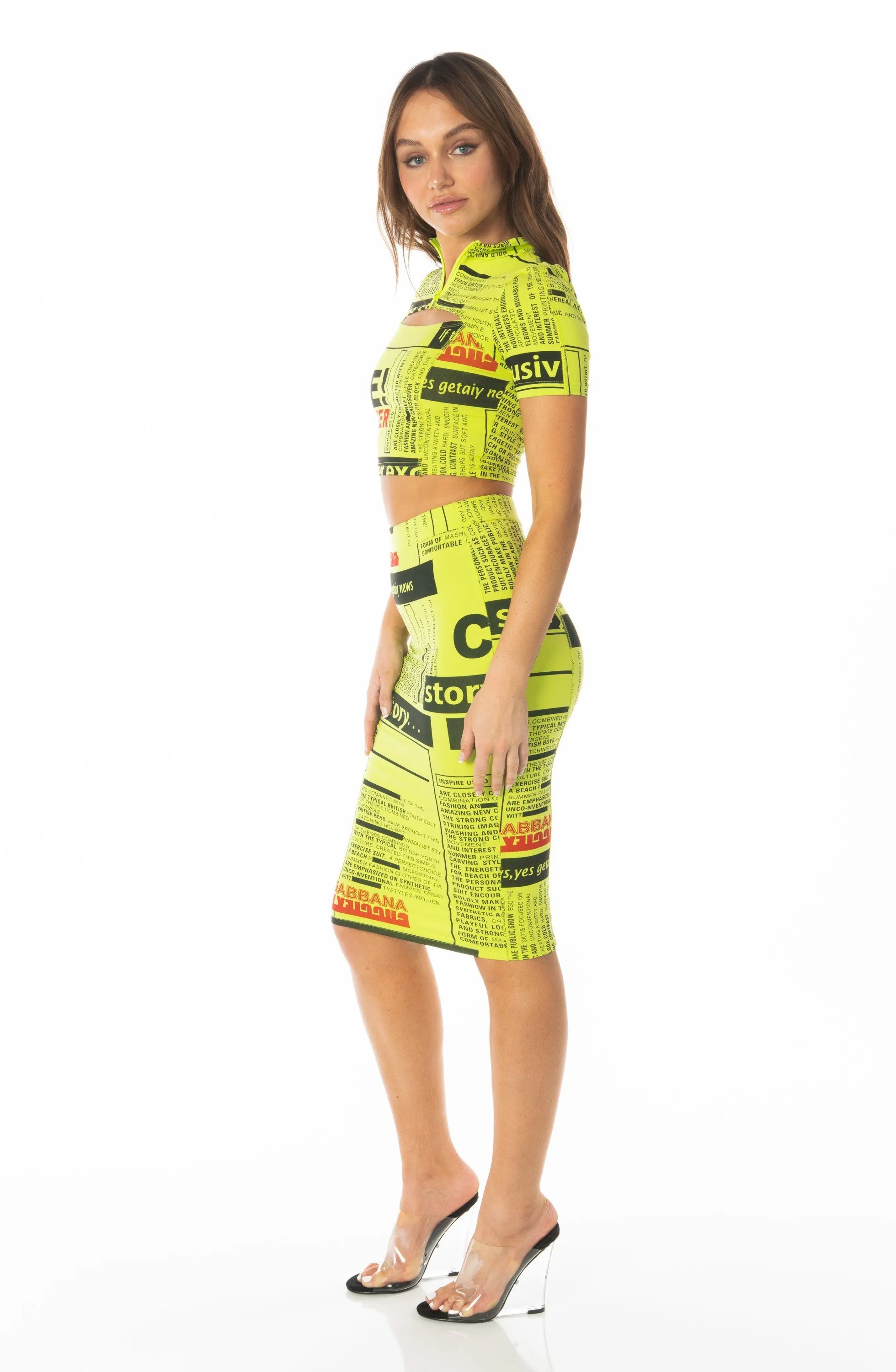 Manhattan Neon Bodycon Top