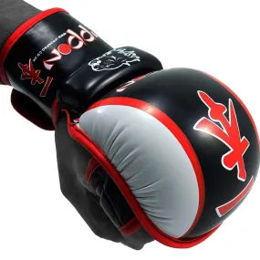 MAR-407 | Red Black IPPON Open Finger Striking Gloves