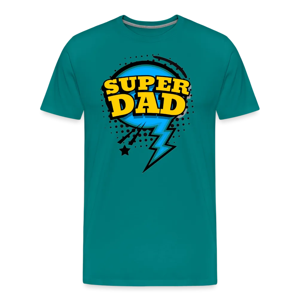 Master of Dad-titude: The 'Super Dad' Swagger Tee Men's Premium T-Shirt