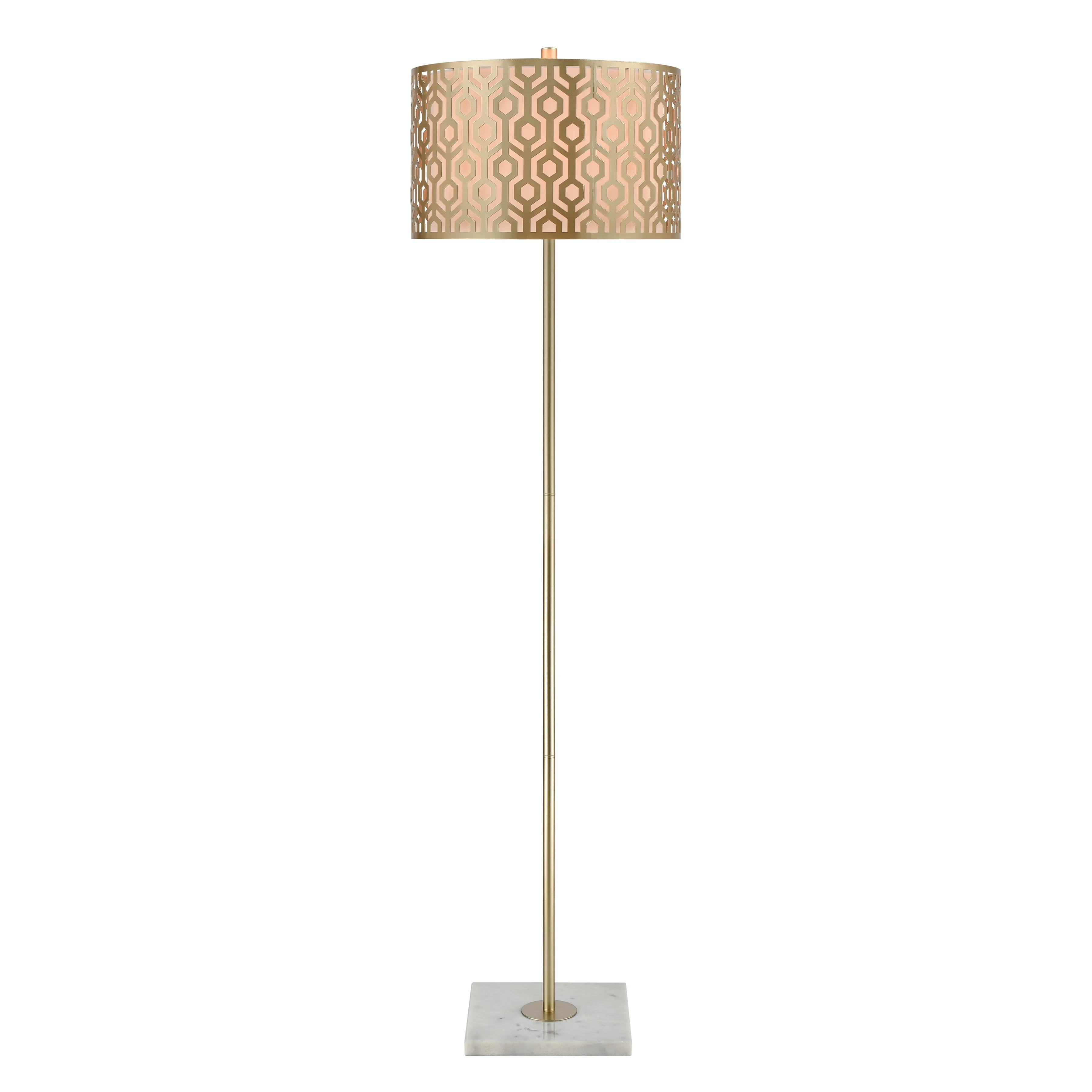 Meliton 61" Floor Lamp in Champagne Gold