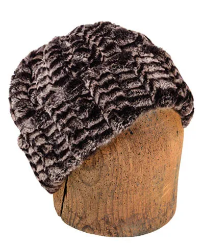 Men's Beanie Hat, Reversible - Luxury Faux Fur in 8mm