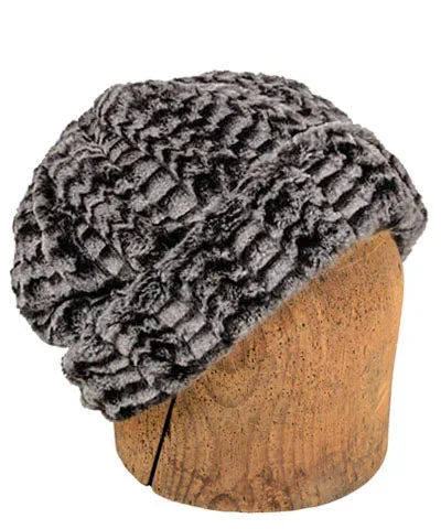 Men's Beanie Hat, Reversible - Luxury Faux Fur in 8mm