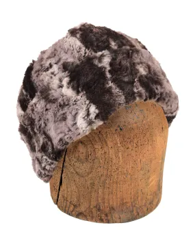 Men's Beanie Hat, Reversible - Luxury Faux Fur in Mocha