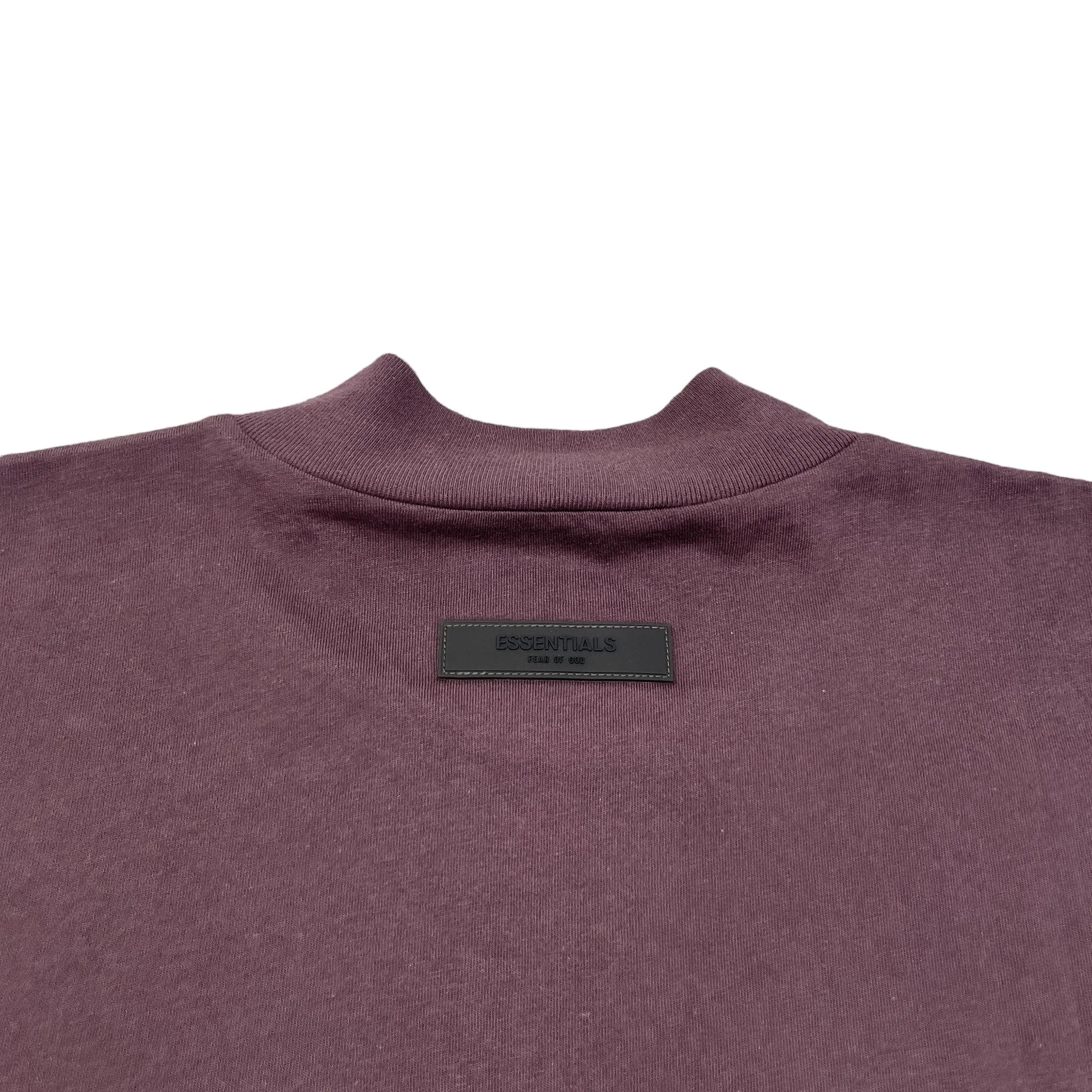 Men's Logo Long Sleeve T-Shirt Burgundy Size M