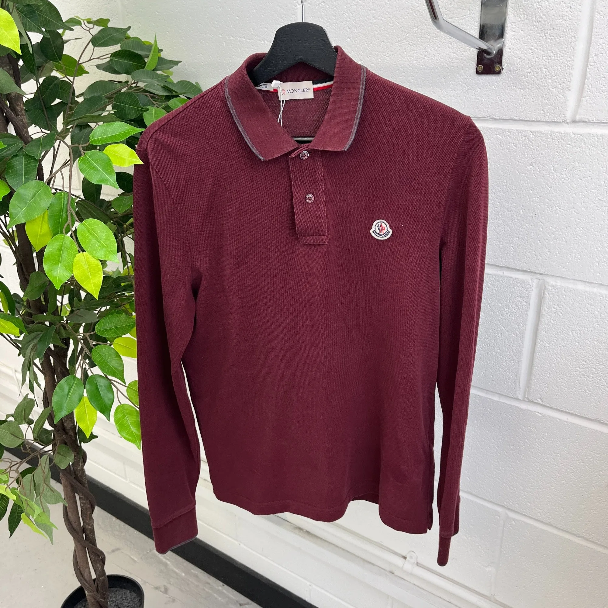 Men's Maglia Polo Shirt Burgundy Size S