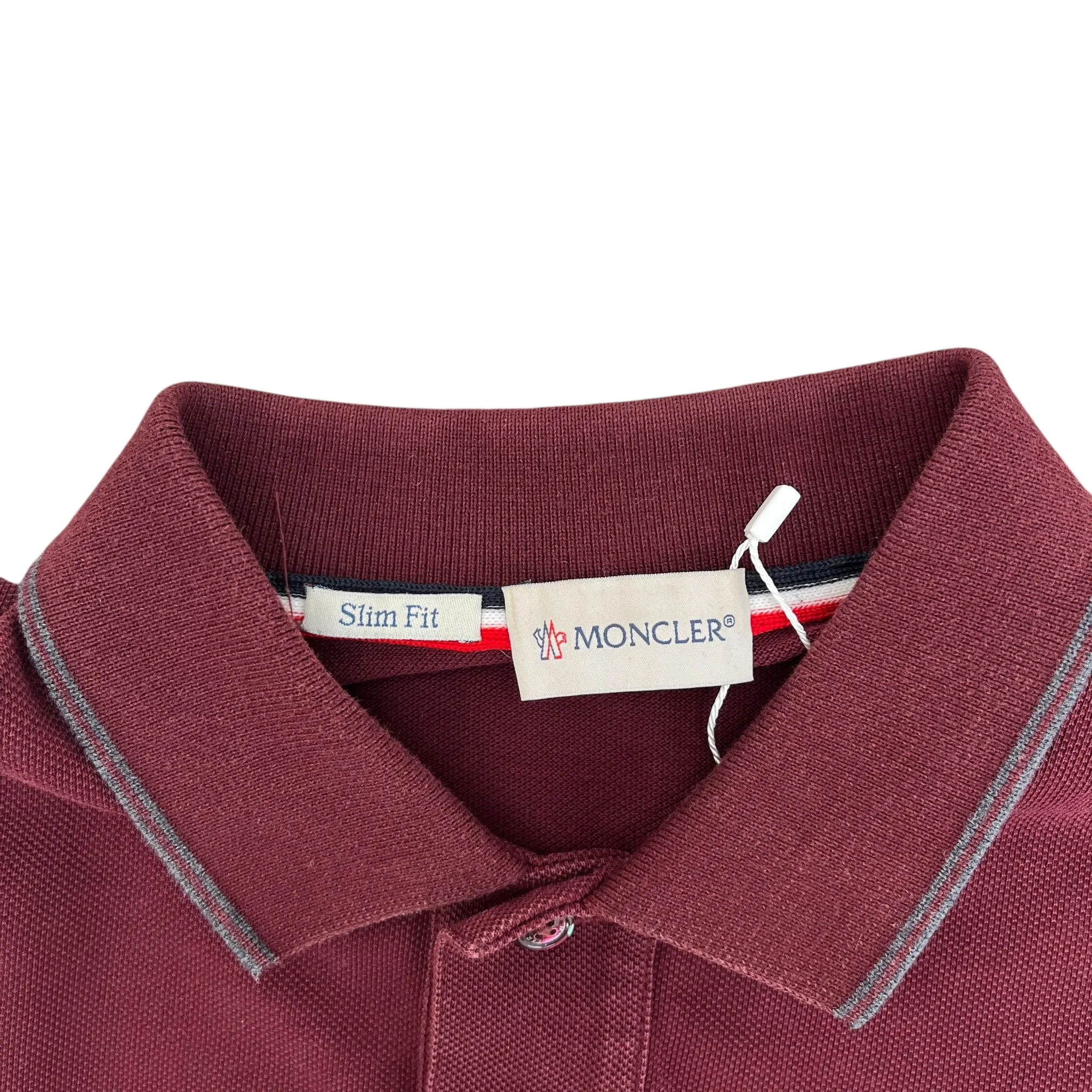 Men's Maglia Polo Shirt Burgundy Size S