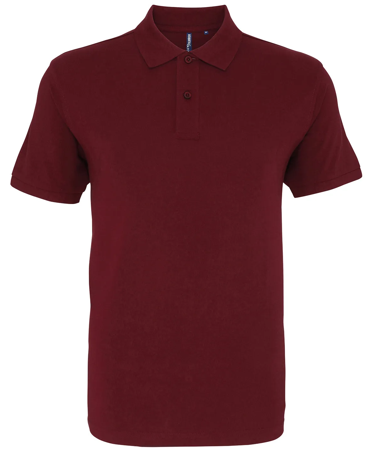 Mens Plain Short Sleeve Polo Shirt - Burgundy