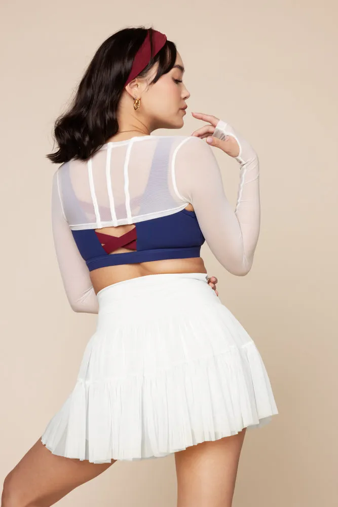 Mesh Corset Shrug - Bright White