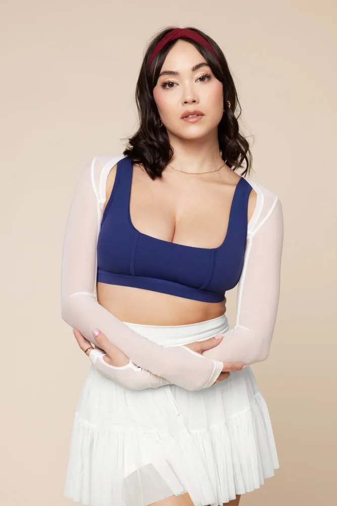 Mesh Corset Shrug - Bright White