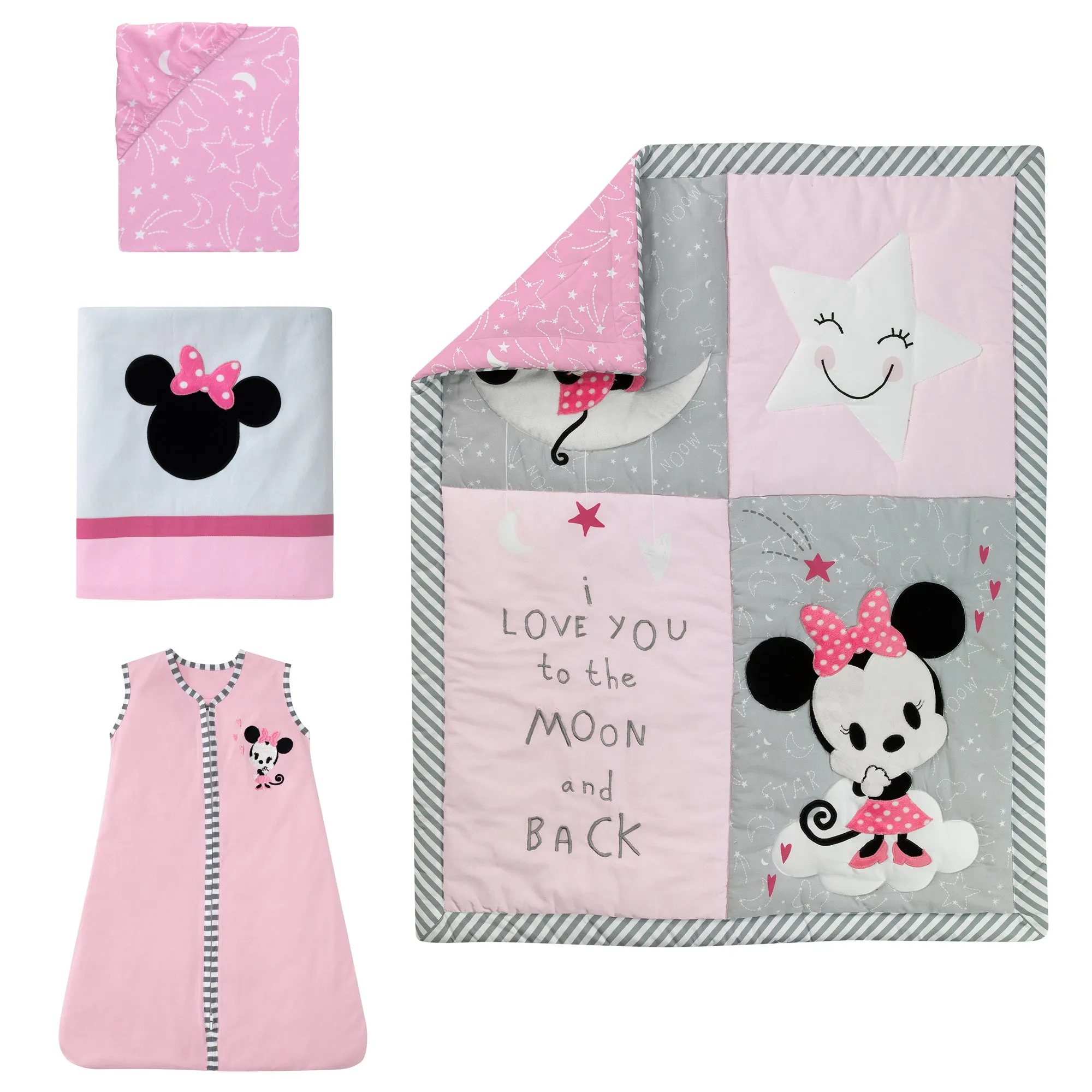 Minnie Mouse 4-Piece Crib Bedding Set