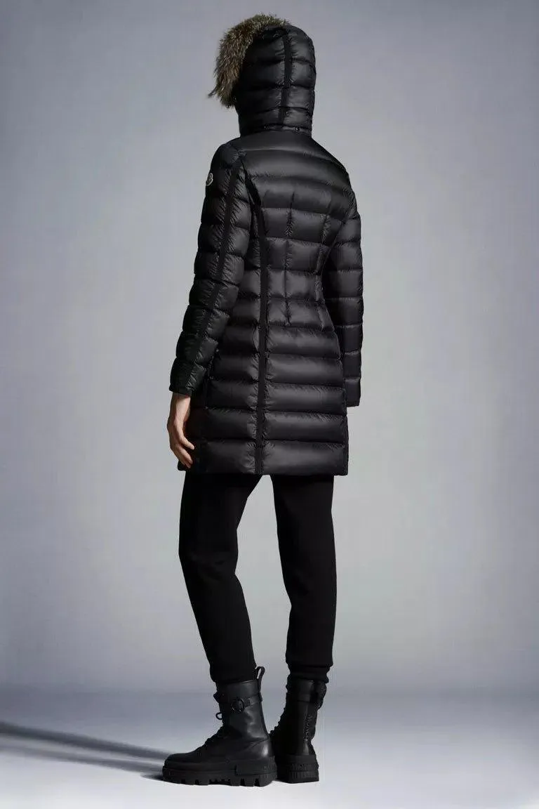 MONCLER Hermifur Long Down Jacket