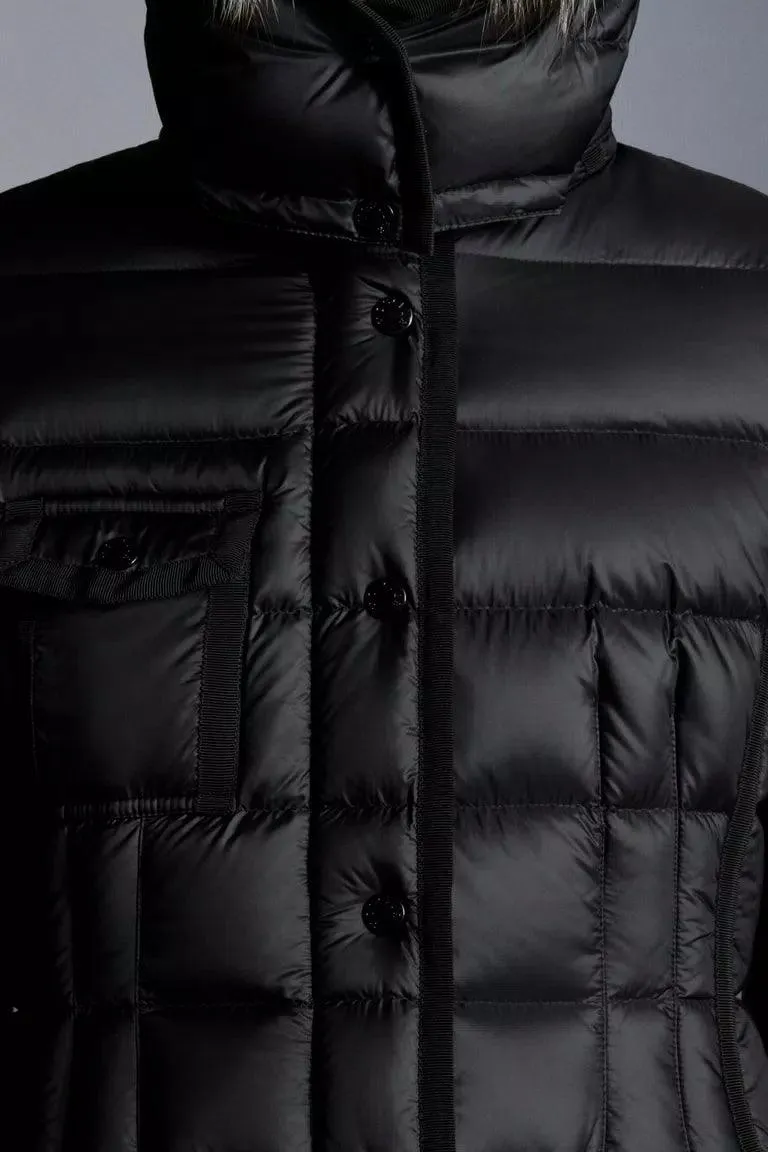 MONCLER Hermifur Long Down Jacket