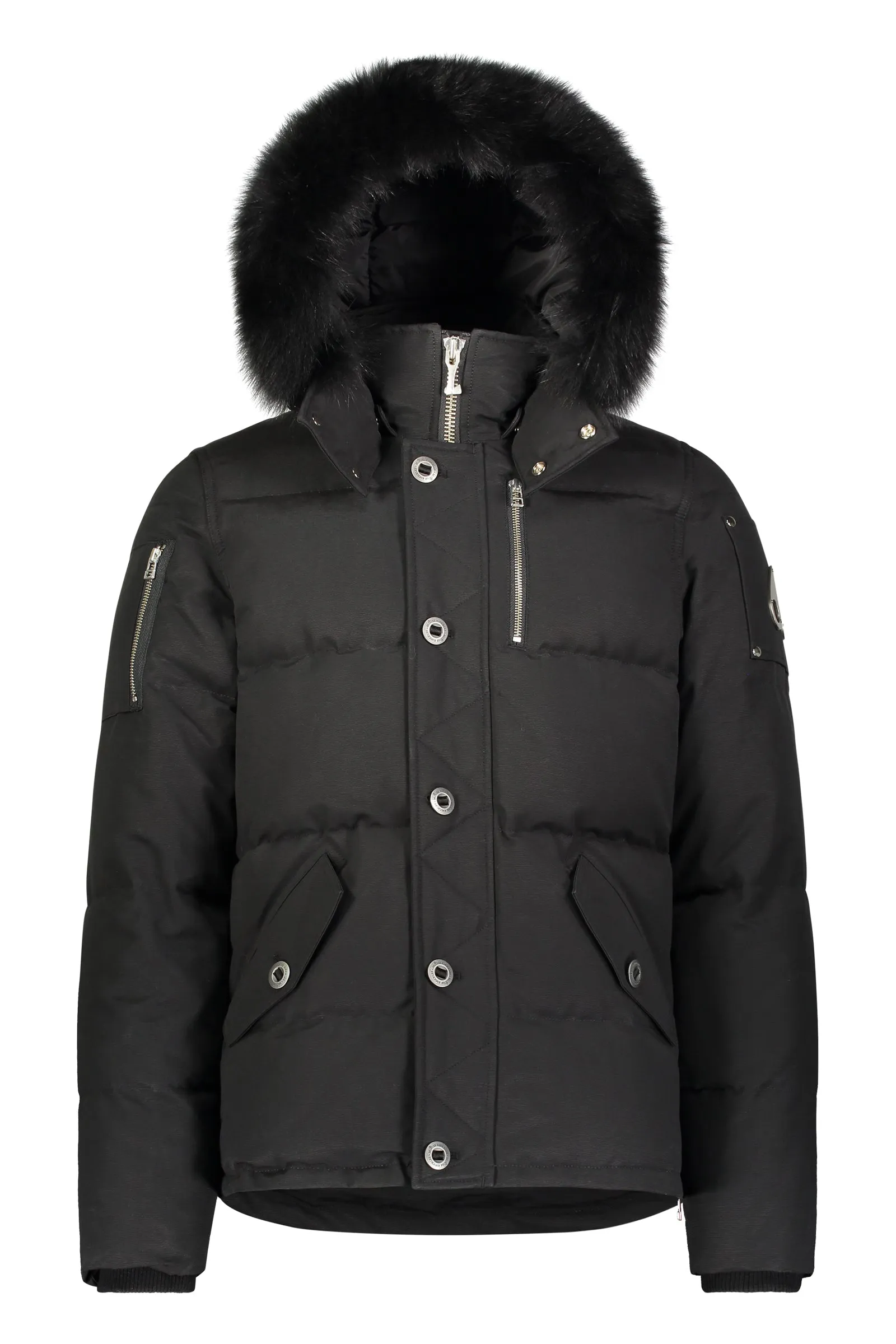 Moose Knuckles Mens 3Q Jacket Black with Black Fox Fur