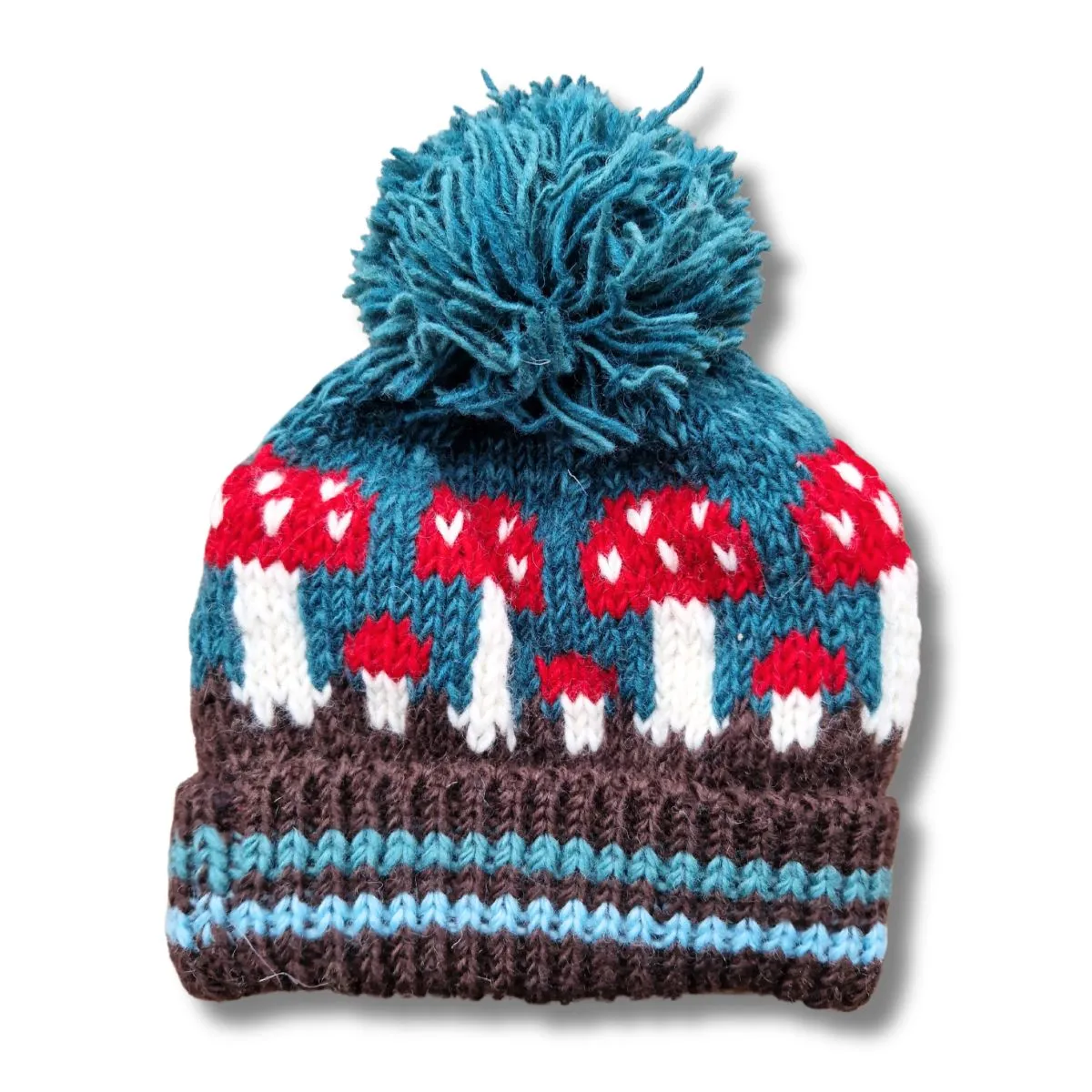 mushroom bobble hat