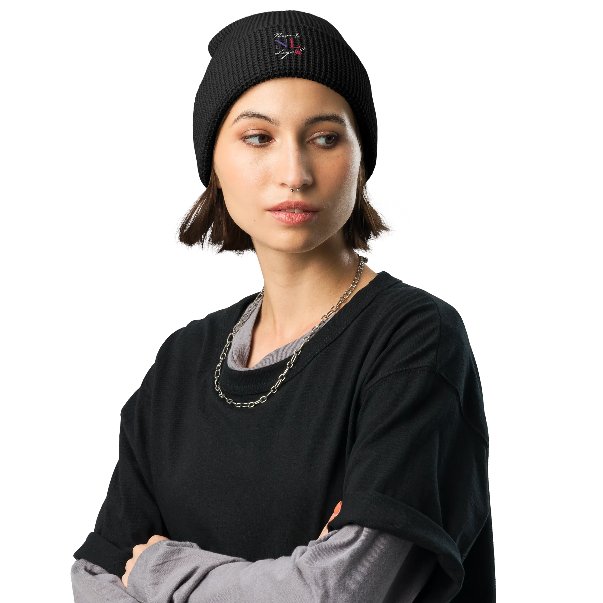 NEVER LEGAL 9X women's-Waffle beanie