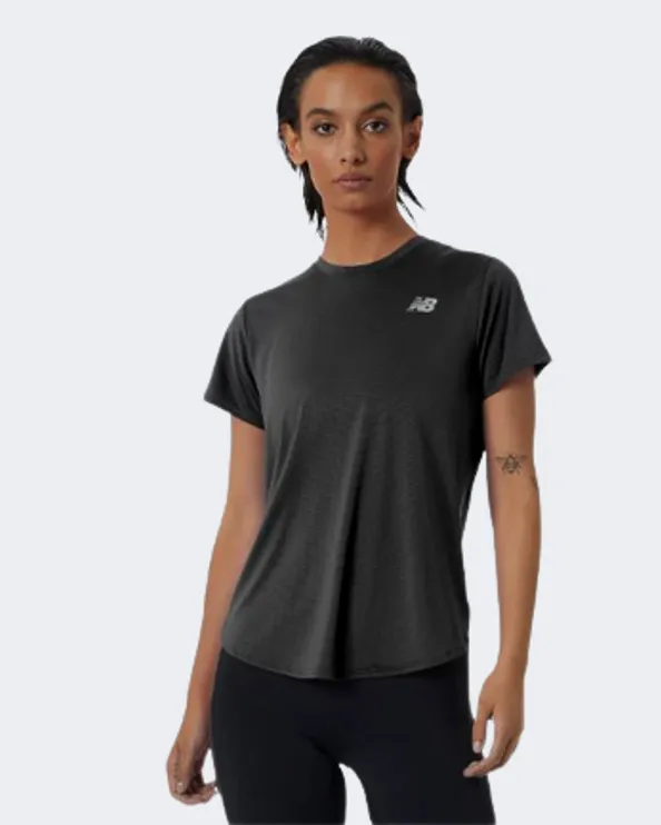 New Balance Accelarate Women Running Short Sleeve Black