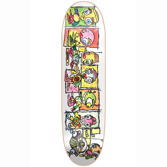 New Deal Knigge Skypod Slick White Resin 7 8.38" Skateboard Deck