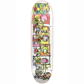 New Deal Knigge Skypod Slick White Resin 7 8.38" Skateboard Deck