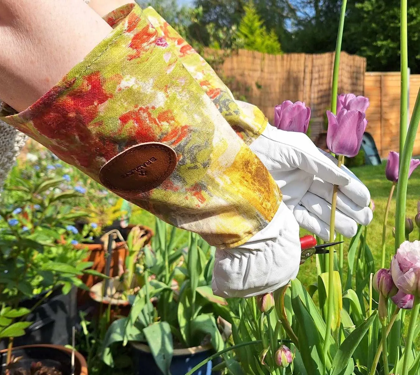 NEW RANGE Abstract Linen Ladies Gardening Gloves