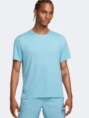 Nike Df Uv Miler Men Running T-Shirt Denim Turquoise