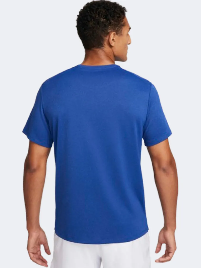 Nike Df UV Miler Men Running T-Shirt Royal/Navy/Heather