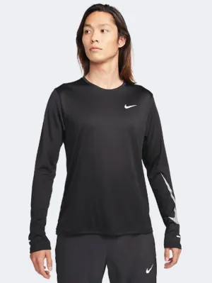 Nike Dri-Fit Miler Division Men Running T-Shirt Black