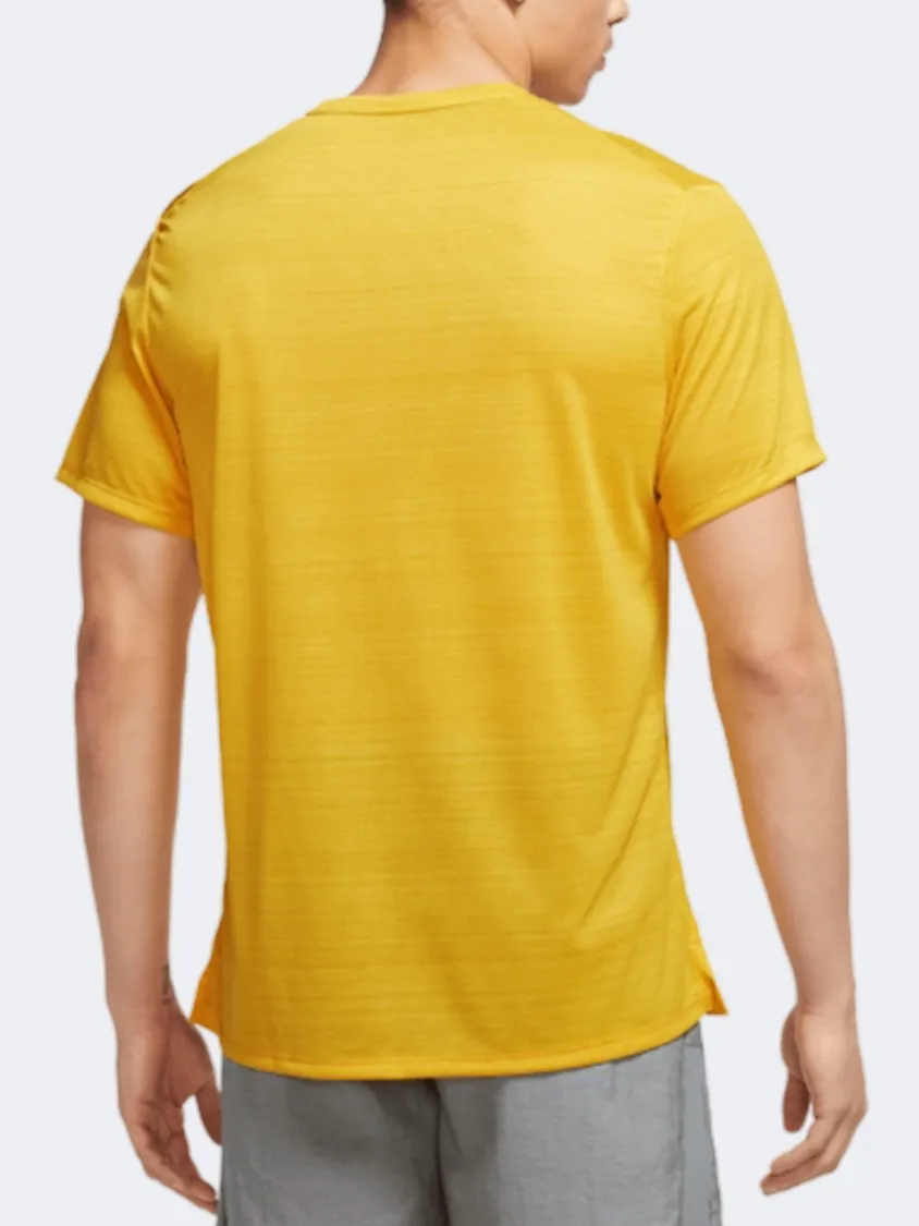 Nike Miler Breathe Men Running T-Shirt Sulphur/Silver