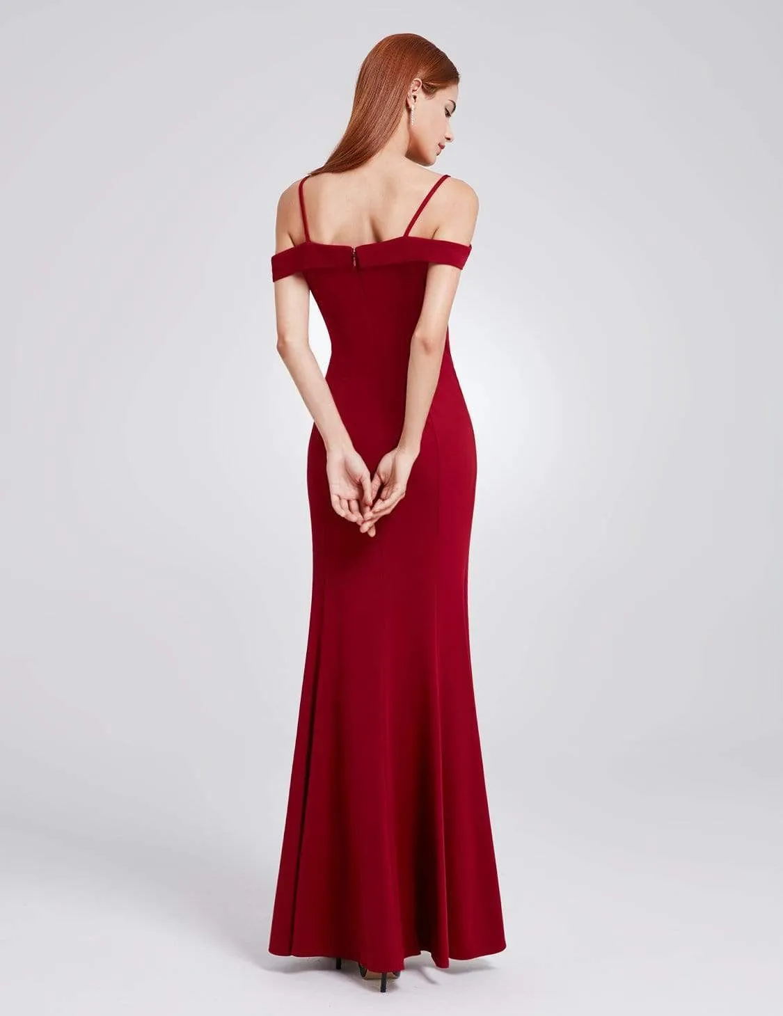 Off the Shoulder Sweetheart Neckline Bridesmaid Dress