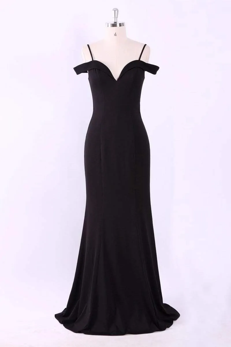 Off the Shoulder Sweetheart Neckline Bridesmaid Dress