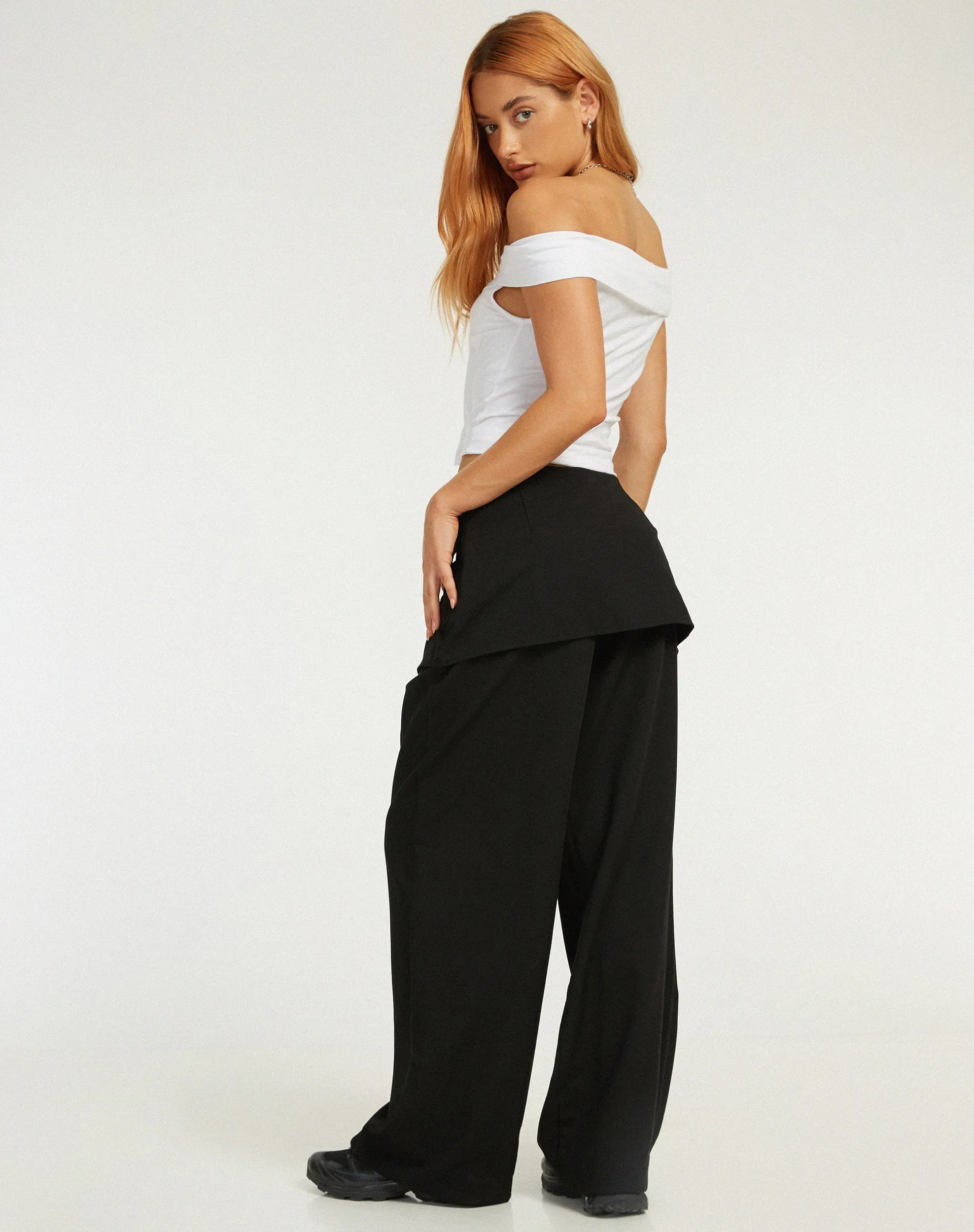 Omara Trouser Skirt in Black